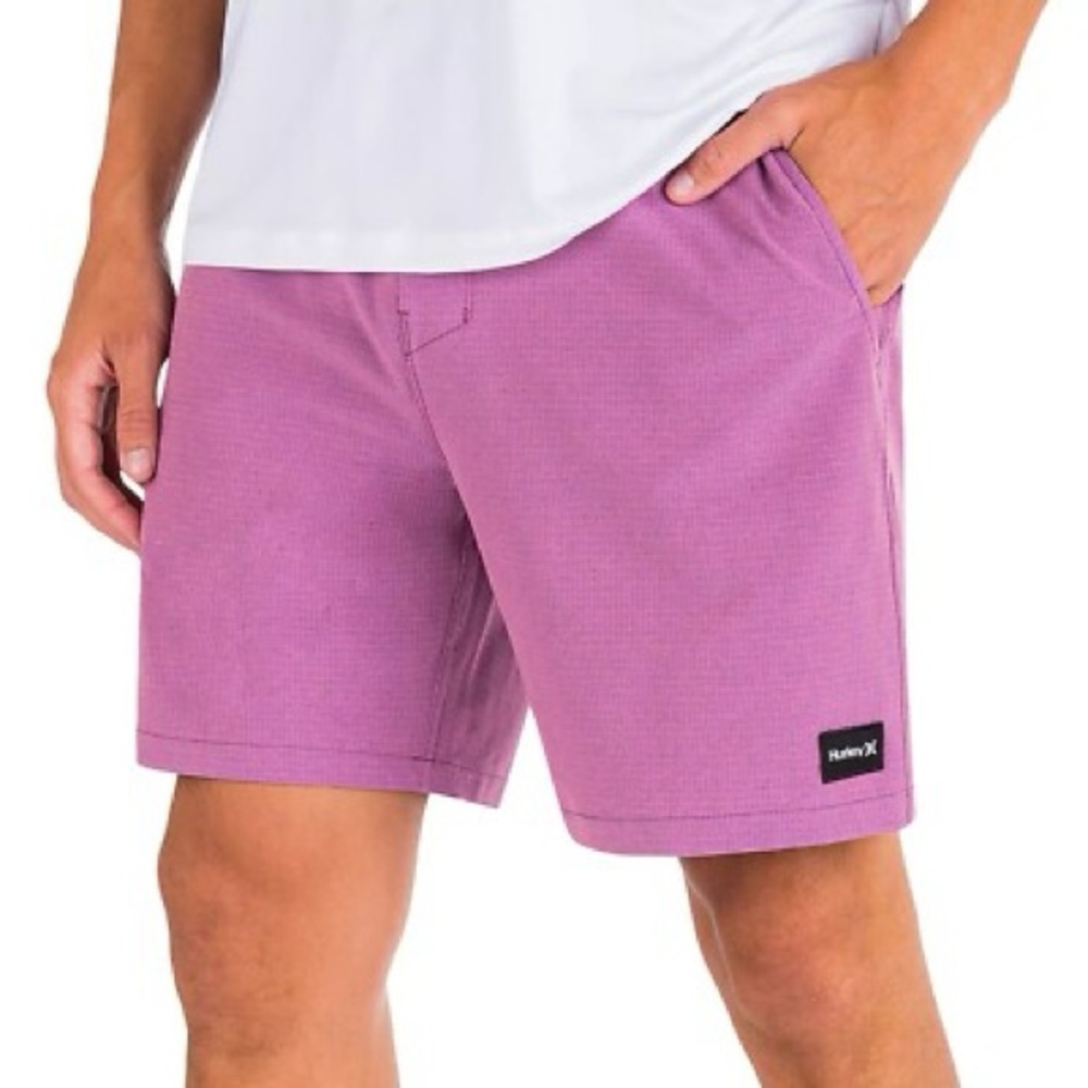 Hurley Men Phantom Zuma II Volley 18” Board Shorts Purple Size Large